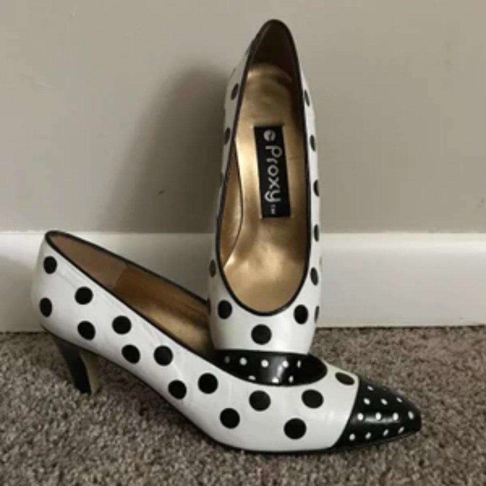 Black and White Polka Dot Heels.